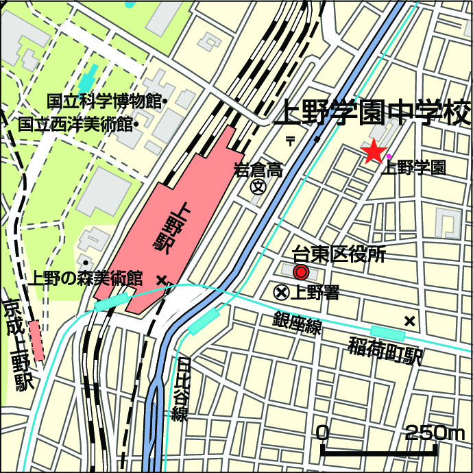 上野学園へのアクセス