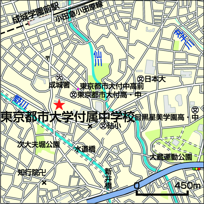 東京都市大学付属へのアクセス