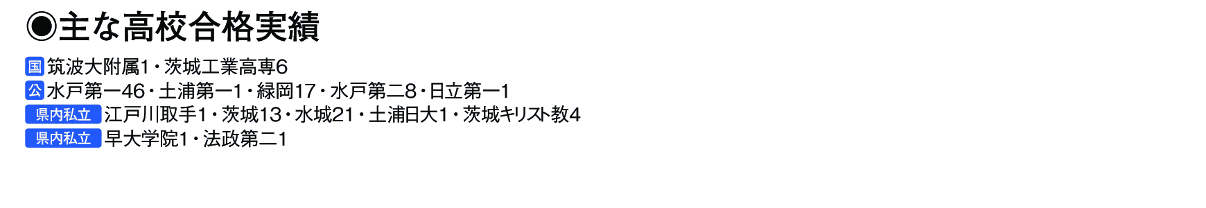 主な合格実績