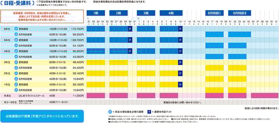 スケジュール