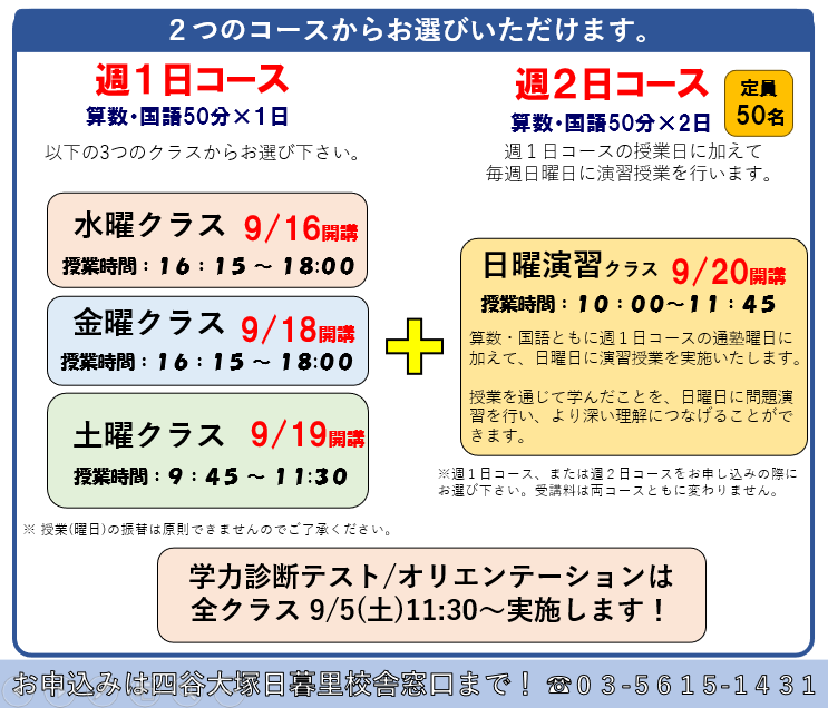 新４年生準備講座